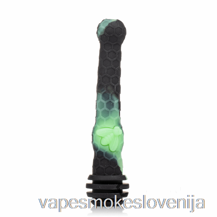 Vape Petrol Stratus Honey Dipper Silicone Dab Slamnato črna / Uv Sluz (črna / Uv Zelena)